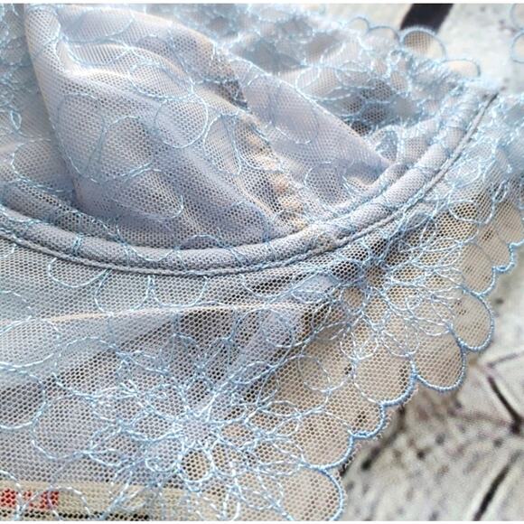 Free People Lucia Underwire Light Blue Bra 34C - Picture 4 of 9